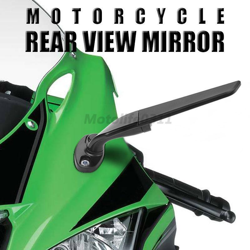 Wind Wing Rearview Side Mirror Rotating For Kawasaki Ninja 650 400 300 250 ZX6R