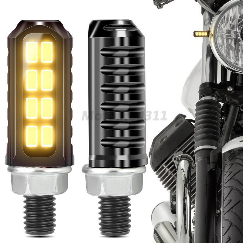 2X Universal Motorcycle LED Indicator Turn Signal Light Dirt Bike Blinkers Lamp