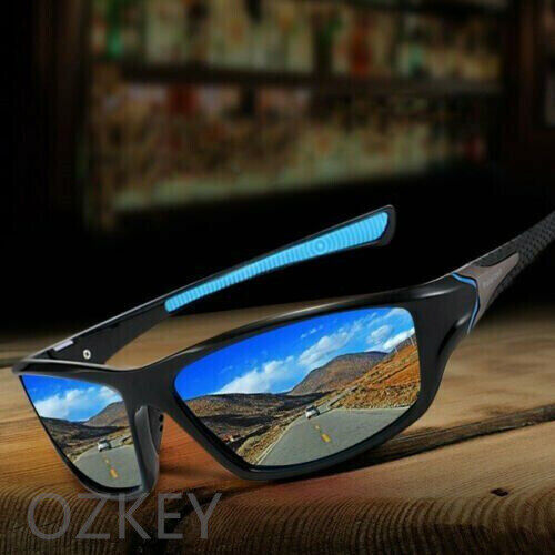 Men Sunglasses UV400 Polarized Glasses Fishing Sports Driving WrapAround Eyewear