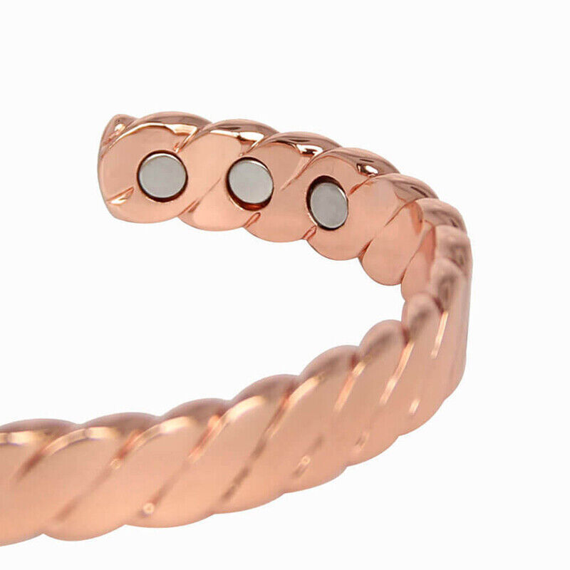 Men Women Copper Magnetic Bracelet Therapy Relief Arthritis Pain Healing Bangle