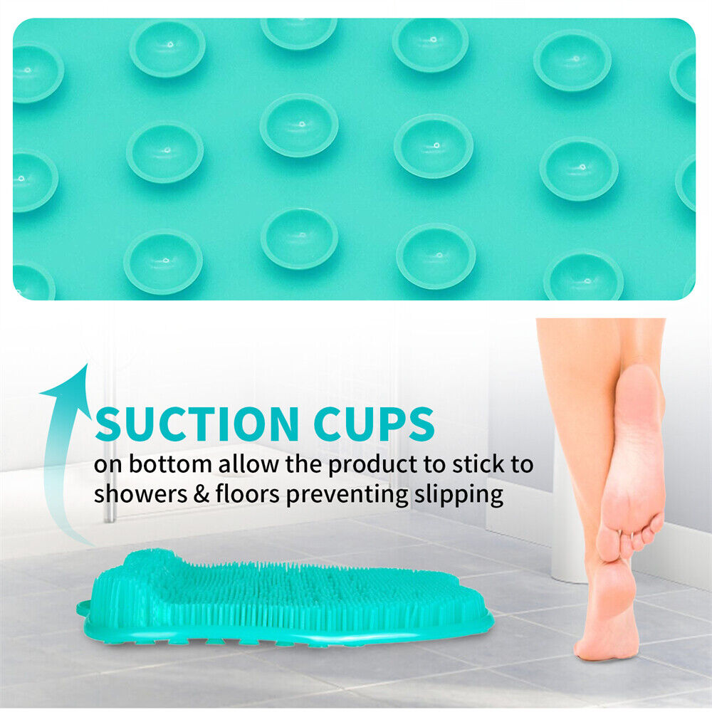 Foot Back Body Scrubber Massager Pad Shower Bath Exfoliating Brush Cleaning Mat