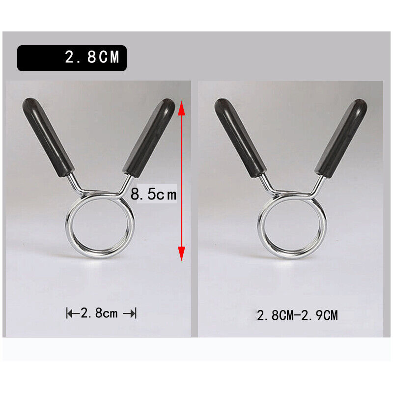 2x Clips Dumbbell Gym Weight Bar Collar Spring Standard Barbell Lock Clamp