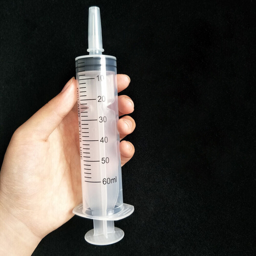 60ml Measuring Syringe Watering Refilling Liquid Syringe for Animal Food Feed