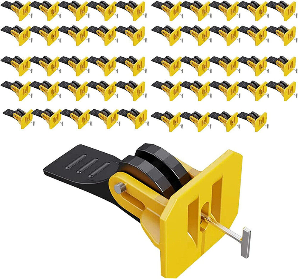 50x Tile Leveling System Clips Levelling Spacer Tiling Tool Floor Wall Wrench