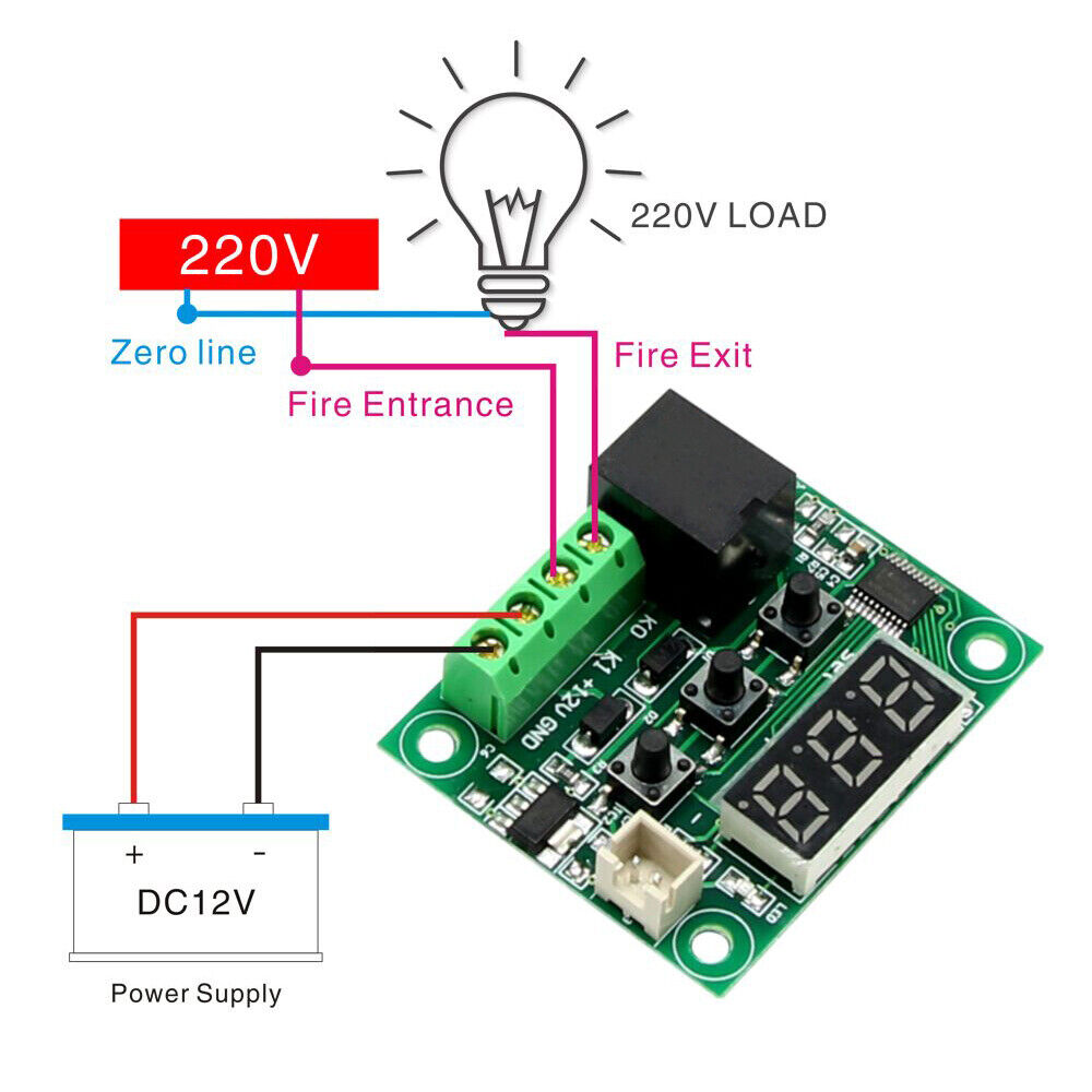 W1209 Digital Thermostat Temperature Control Switch sensor Module 12V -50-110°C