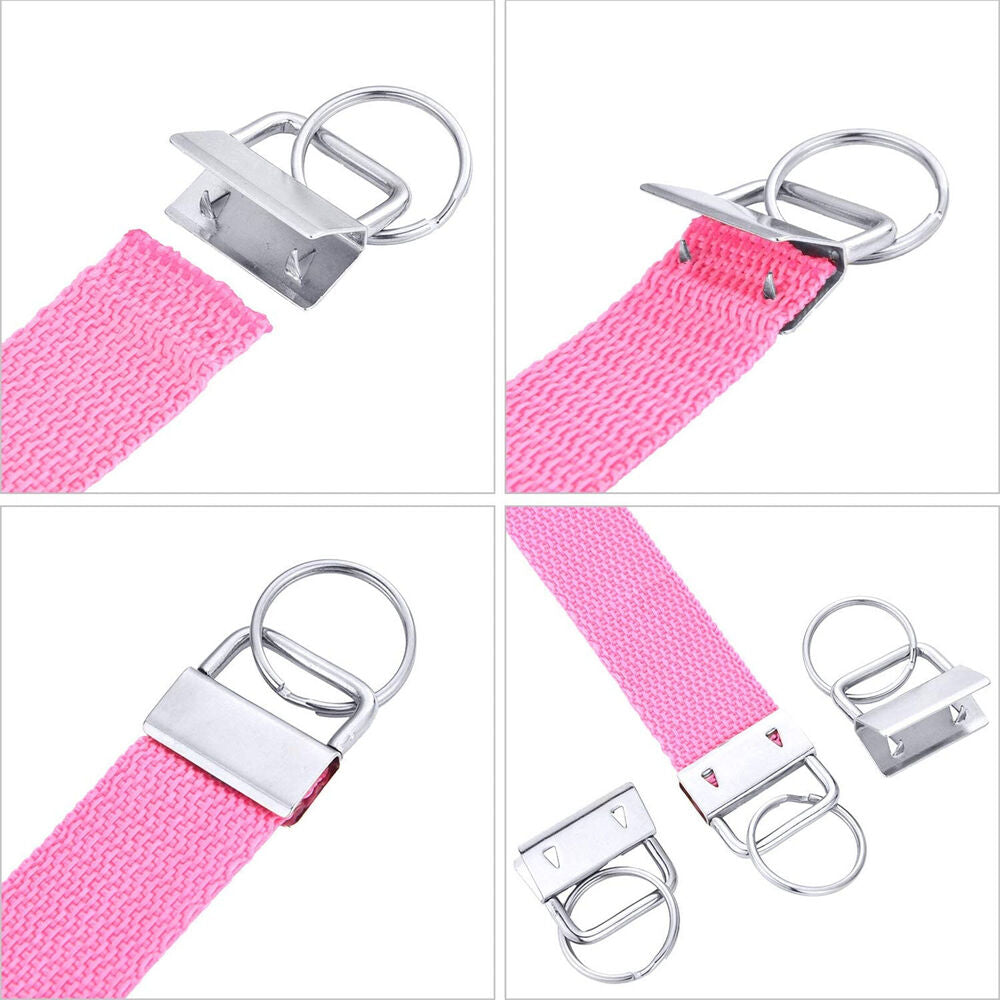 40X 32MM Key Fob Hardware keychain Split Ring Wrist Wristlets Cotton Tail Clip A