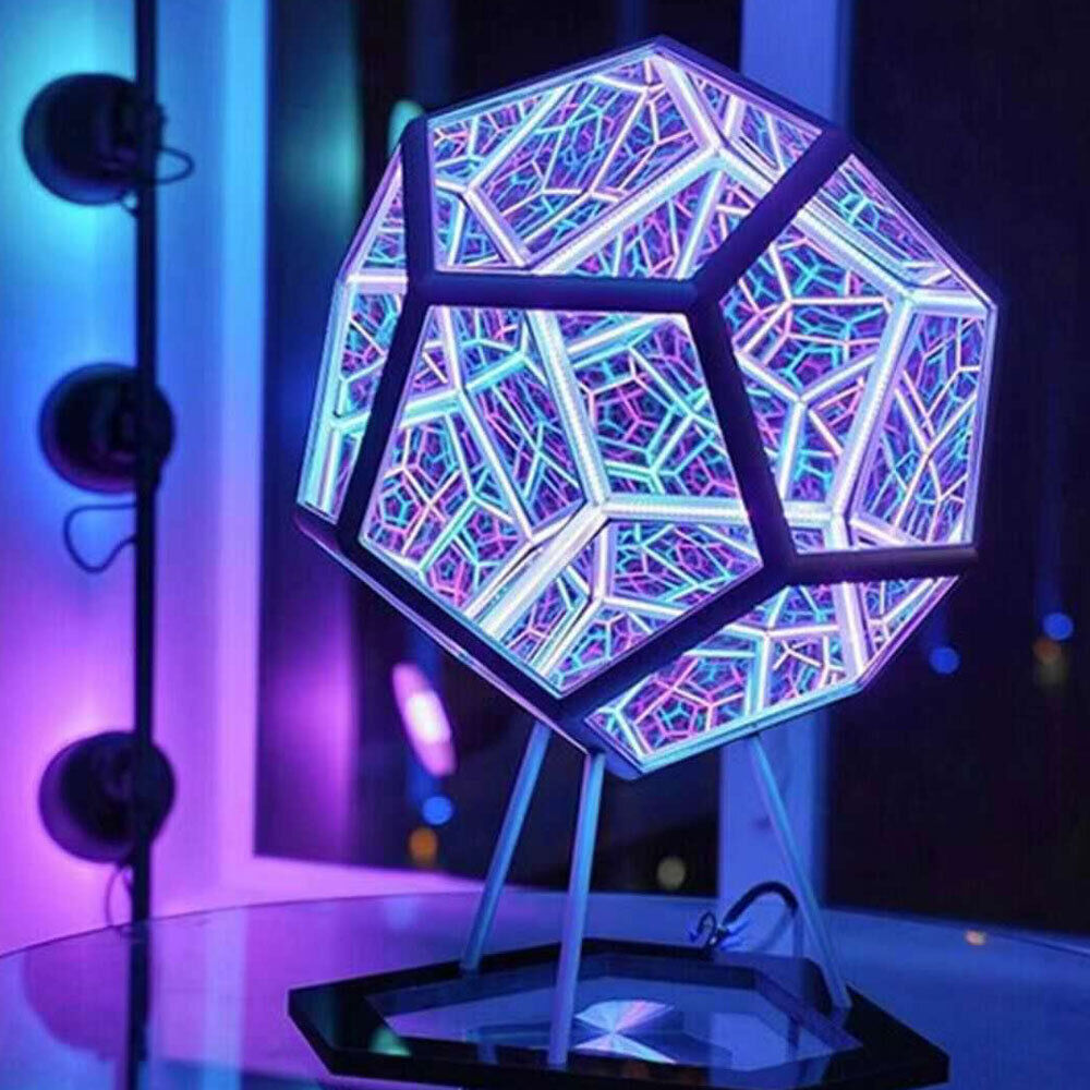 Infinity Dodecahedron Color Art Night Light LED Party Atmosphere Lamp Home Decor