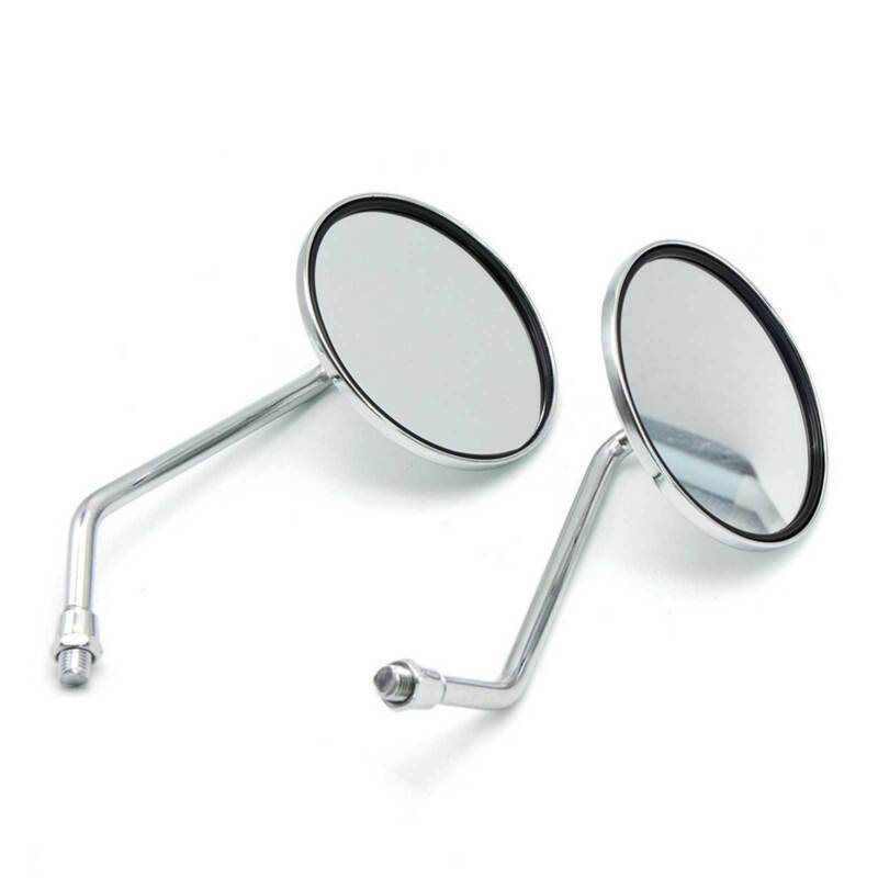 M8 M10 Motorcycle Round Rear View Side Mirrors For Yamaha Honda Suzuki Kawasaki