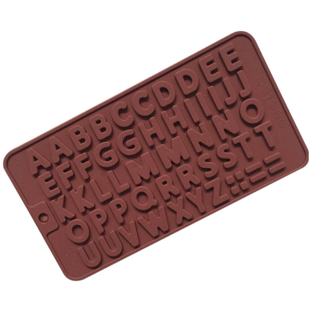 3D Alphabet Letters Silicone Mould Chocolate Sugar Fondant Cake Wedding Decor