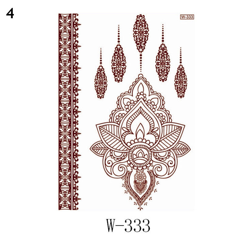 Temporary Tattoos Sticker Red Classic Henna Tattoo Tattoo Sticker Body Art 1pc