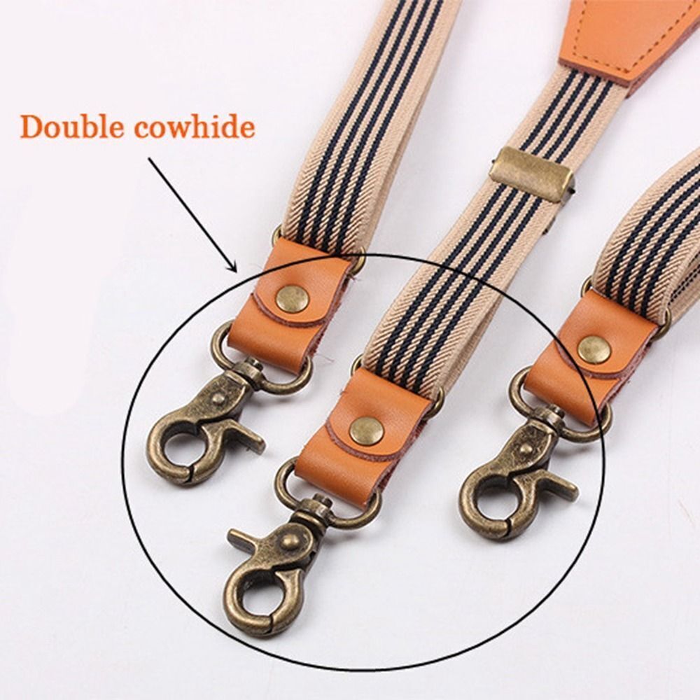 3 Hooks Hanging Pants Clip Suspenders Clips Tie Suspenders Adjustable Braces