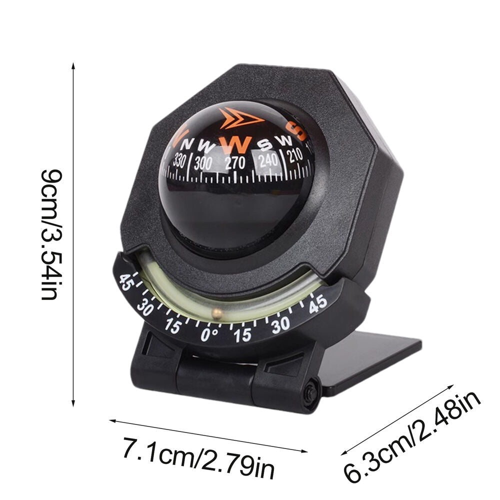 Marine Compass LED Light For Sail Ship Vehicle Car Boat Navigation Black