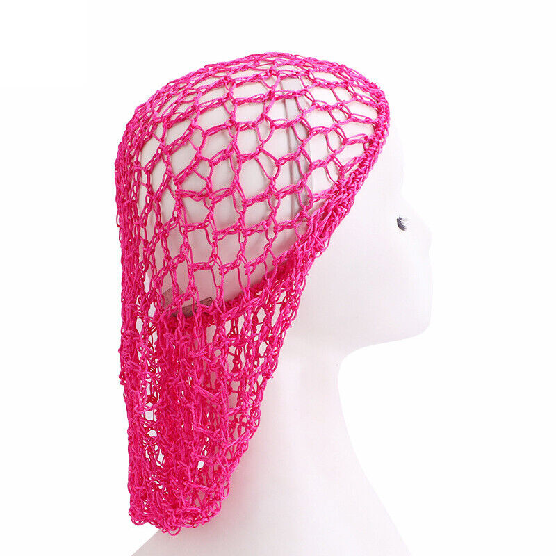 Womens Mesh Hair Net Crochet Cap Solid Hairnet Snood Sleeping Turban Hat Vintage