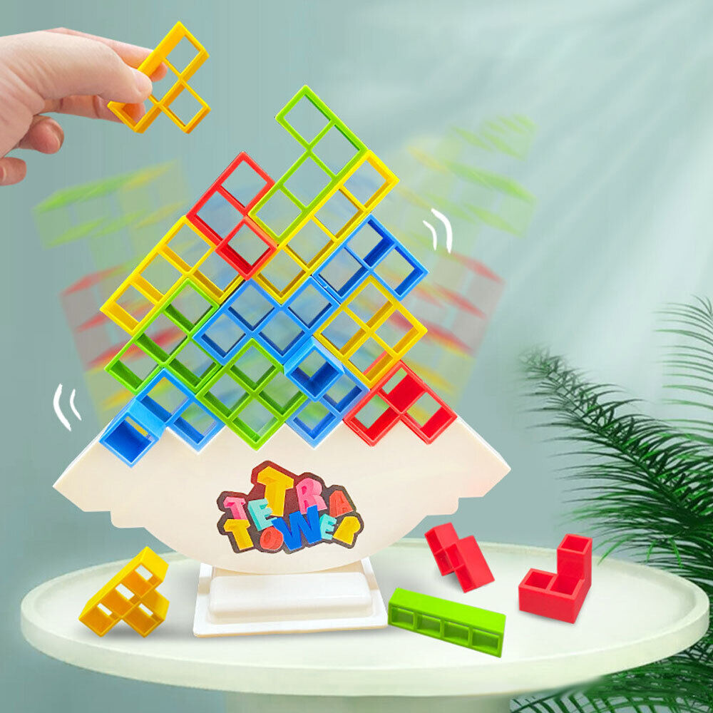 48Pcs Tetra Tower Balance Stacking Blocks Game Team Toys Gift for Kids & Adults