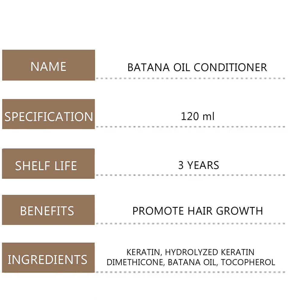 3x 100% Pure Batana Oil Conditioner For Hair Growth Batana For Black Men & Women