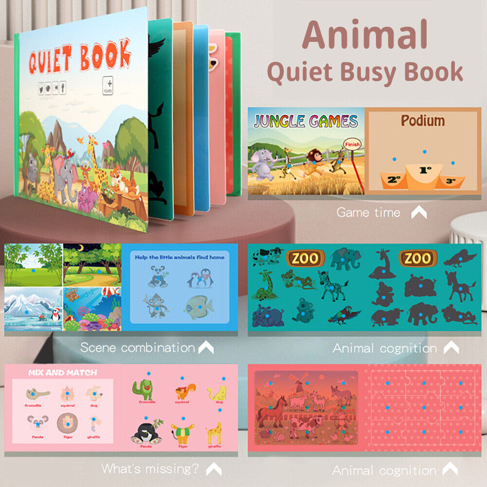 Kids Quiet Busy Book Montessori Toy Child Toddler Early Educational Learning Toy