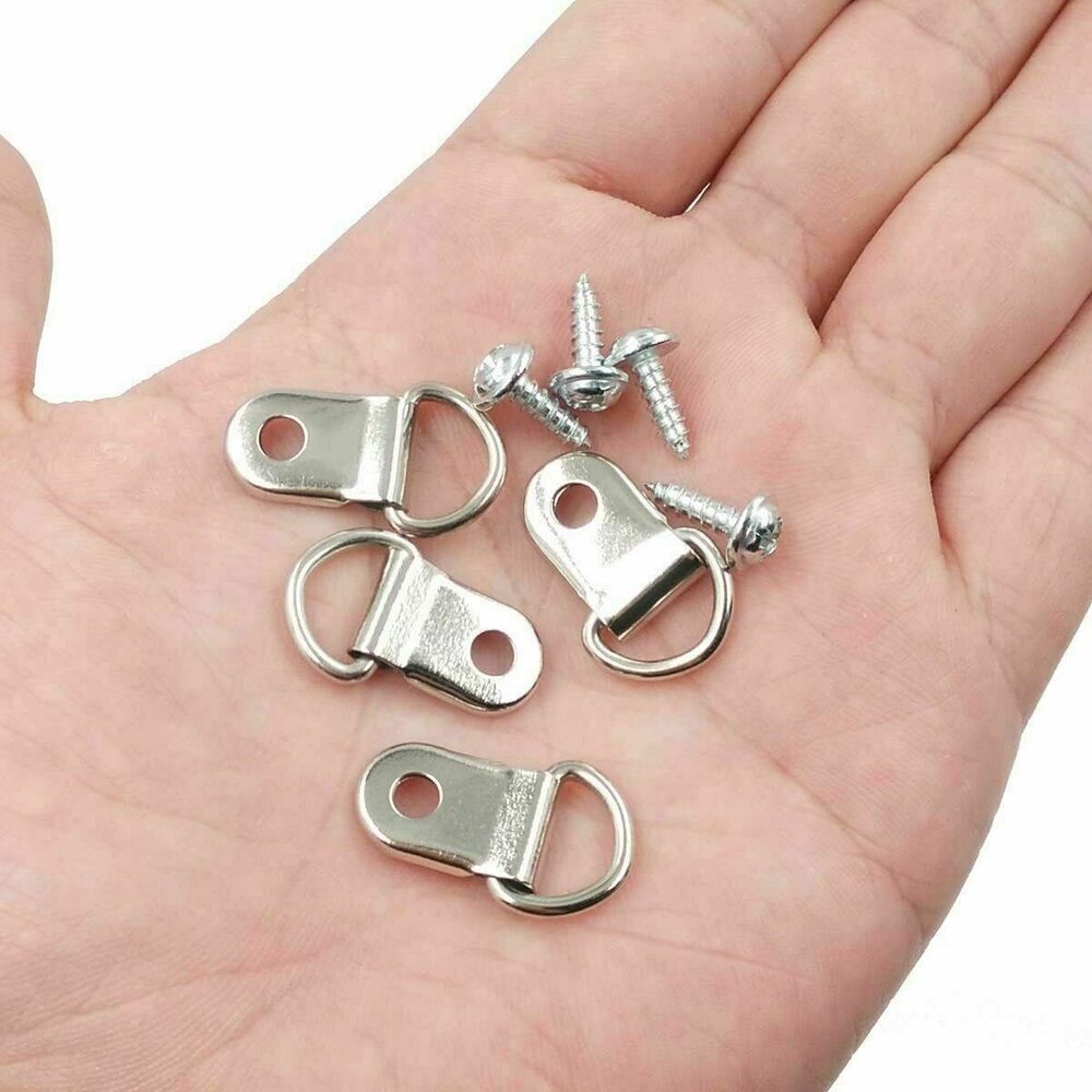 Picture Hangers Hooks 30M Wire Photo Frame Hanging Kit D Ring Stainless Steel