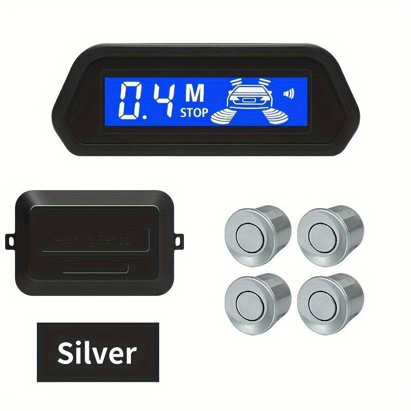 LED Reverse Sensor Backup Radar Display 4 Parking Car Parking Sensors System Kit