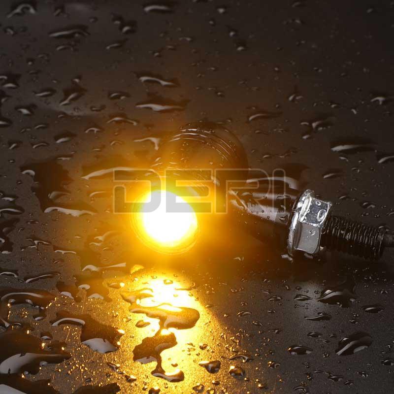 4X Universal CNC Motorcycle Turn Signal LED Indicator Lights Blinker Amber Lamps