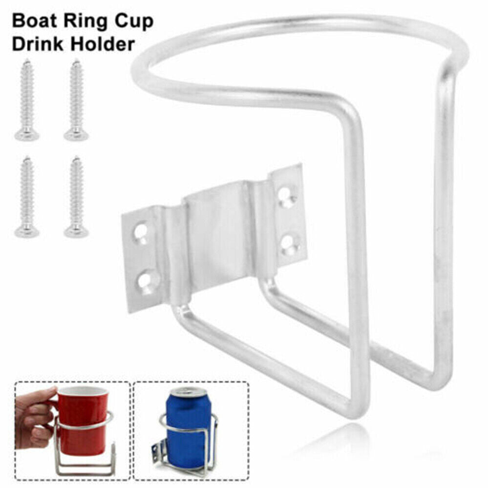 2X Boat Marine Yacht Camper Van Ring Stainless Steel Drink Bottle Can Cup Holder