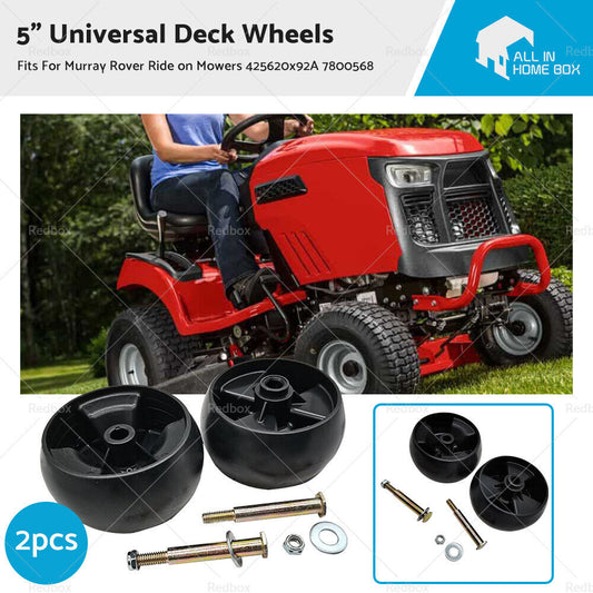 2x 5" Universal Deck Wheels for Murray Rover Ride on Mowers 425620x92A 42581x50D