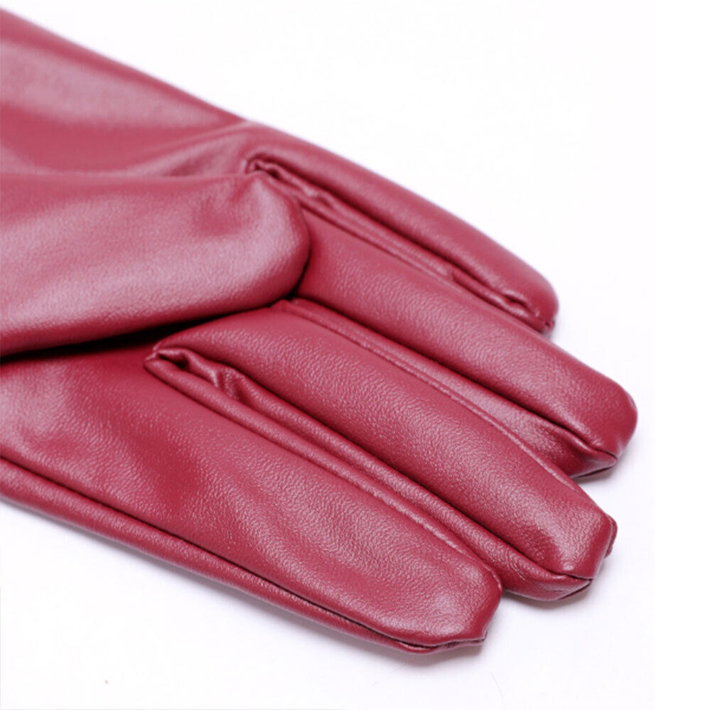 Leather With Velvet Lining Soft Gloves Quality Driving Warm Gloves Ladies Winter