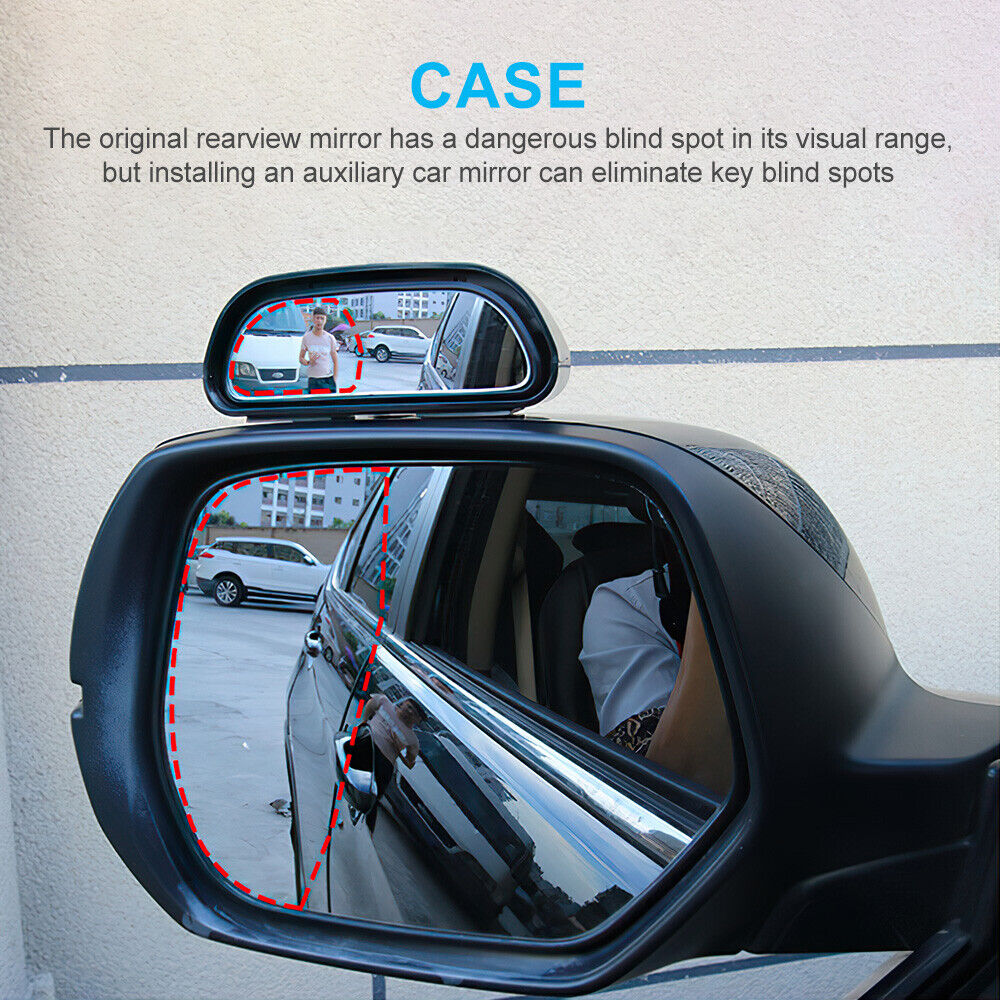 2x Adjustable Wide Angle Blind Spot Mirror for Driving Parking Safety Universal