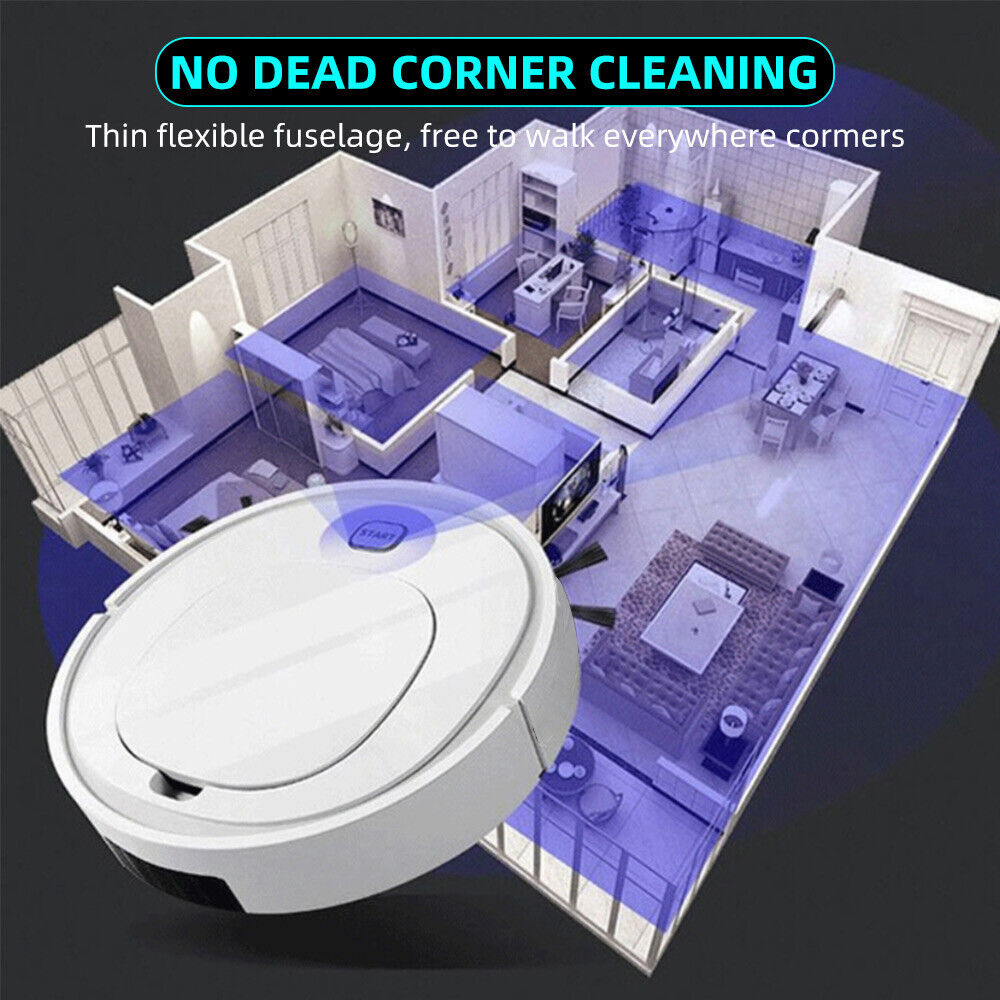 1 set Rechargeable Automatic Smart Robot Vacuum Cleaner Dry Wet Floor Mop Sweeping