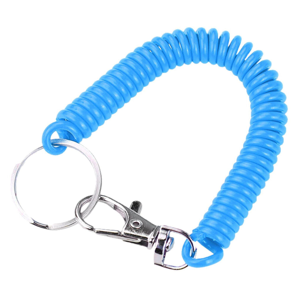 Retractable Coiled Fishing Lanyard Safety Rope Tether Grippers Rods Camping Tool