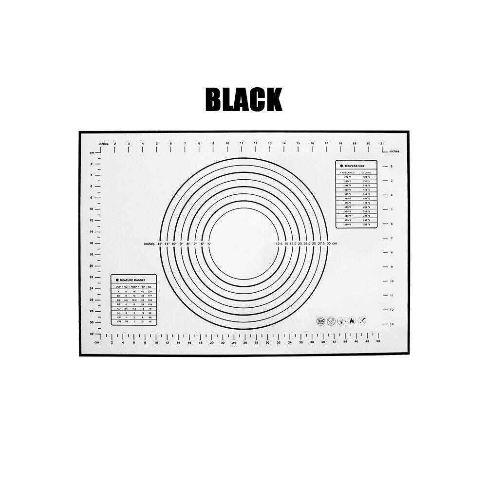 2x Reusable X Large Non-Stick Silicone Baking Mat Sheet Rolling Pastry Dough 60x40