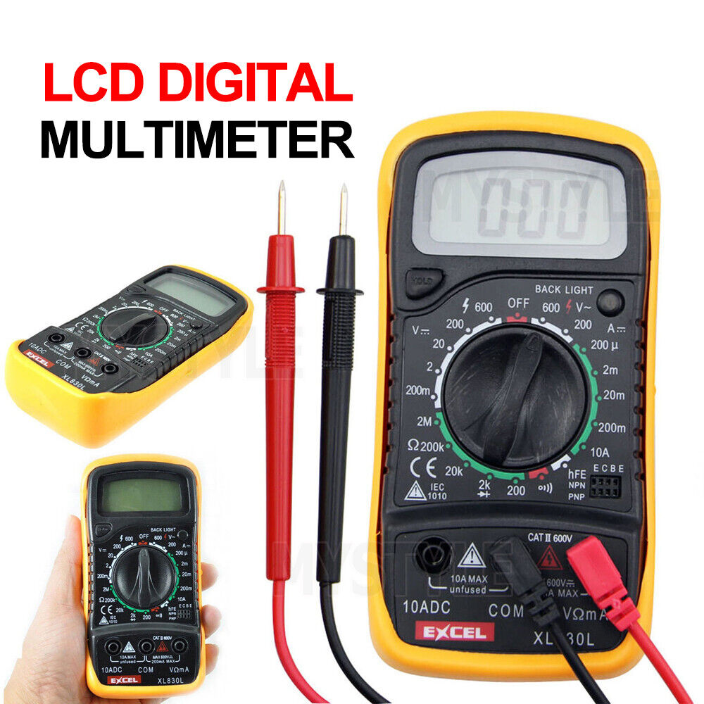 LCD Digital Multimeter AC/DC Electrical Meter Voltmeter Current OHM Multi Tester