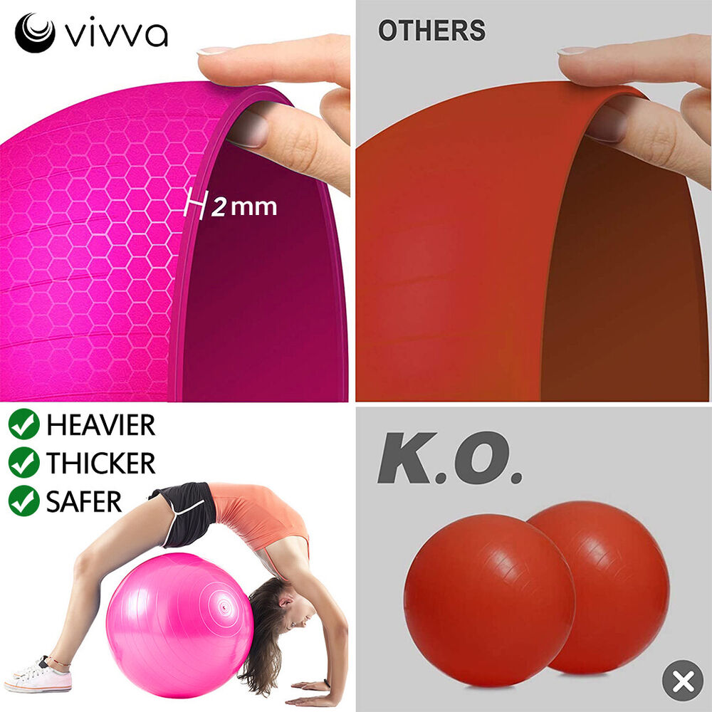 VIVVA Gym Yoga Ball Home Exercise Pilates Equipment Fitness Ball 55 65 75 85cm