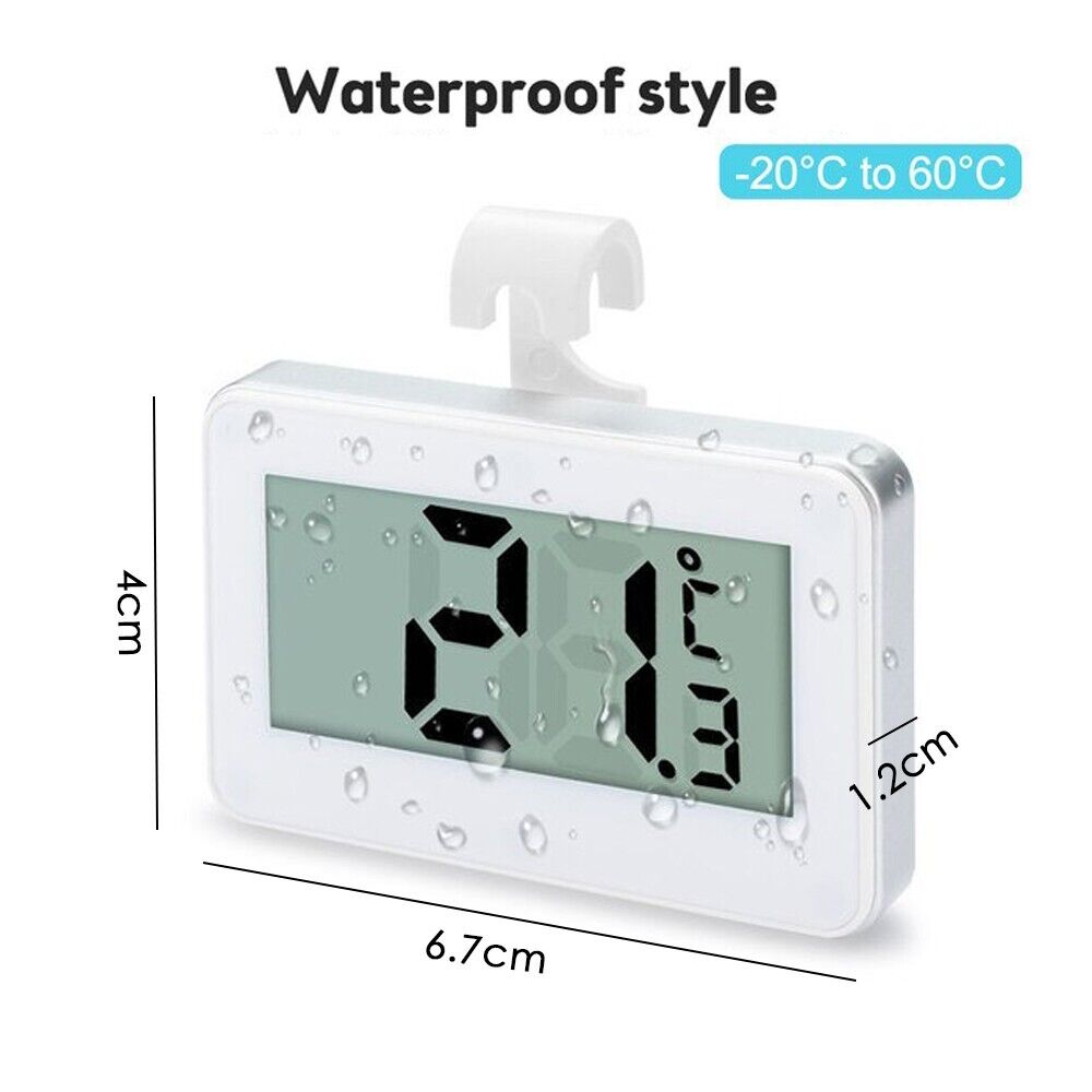 LCD Digital Fridge Freezer Thermometer Cooking Kitchen Hook Magnet Waterproof