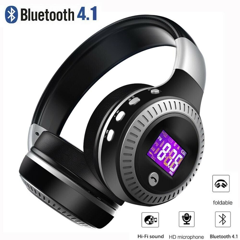 Wireless Headphones Bluetooth Noise Cancelling Stereo Earphones Over Ear Headset