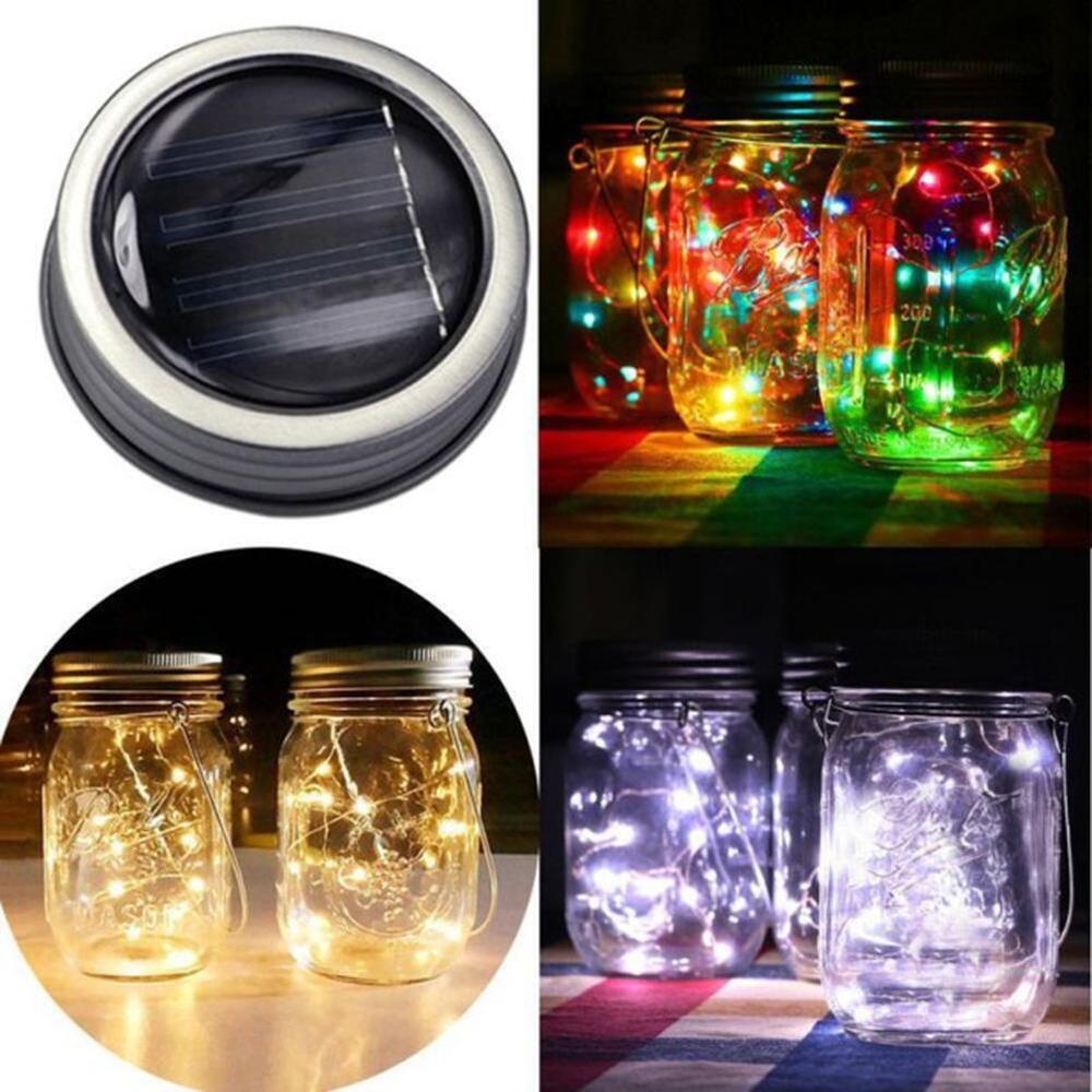 LED Solar Fairy Jar Light Party Wedding Garden Decor (Warm Light 2m)