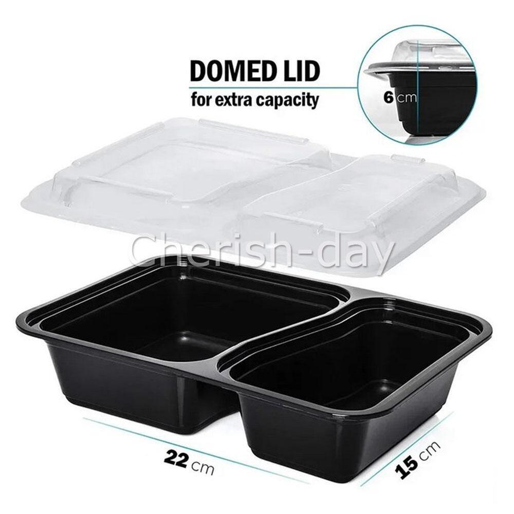 30PCS Meal Prep Food Containers Microwave Safe Lunch Storage Boxes+LIDS 1000ML