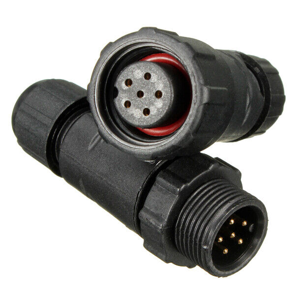 IP68 3/4/5/6 Pins Electrical Cable Wire Connector Outdoor Plug Socket Waterproof