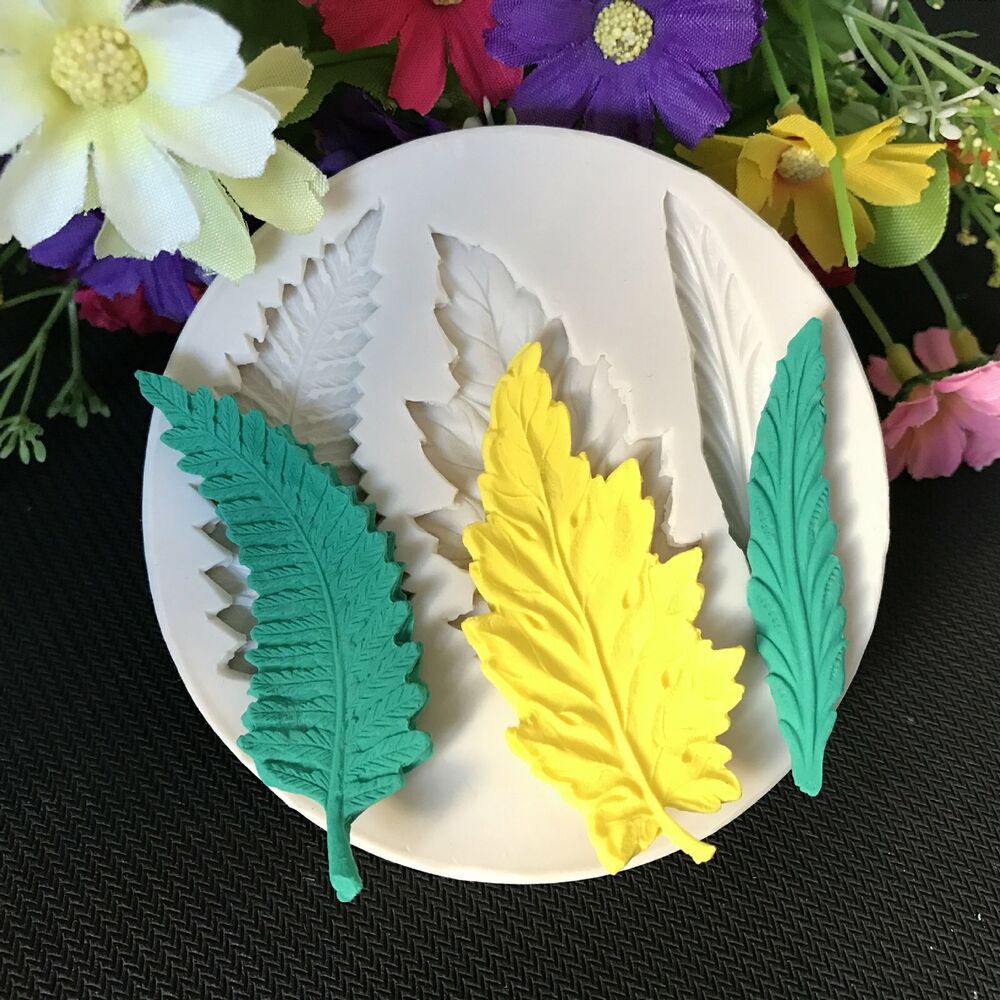 Silicone Leaves Fondant Mould Cake Sugarcraft Chocolate Decorating Baking Molds