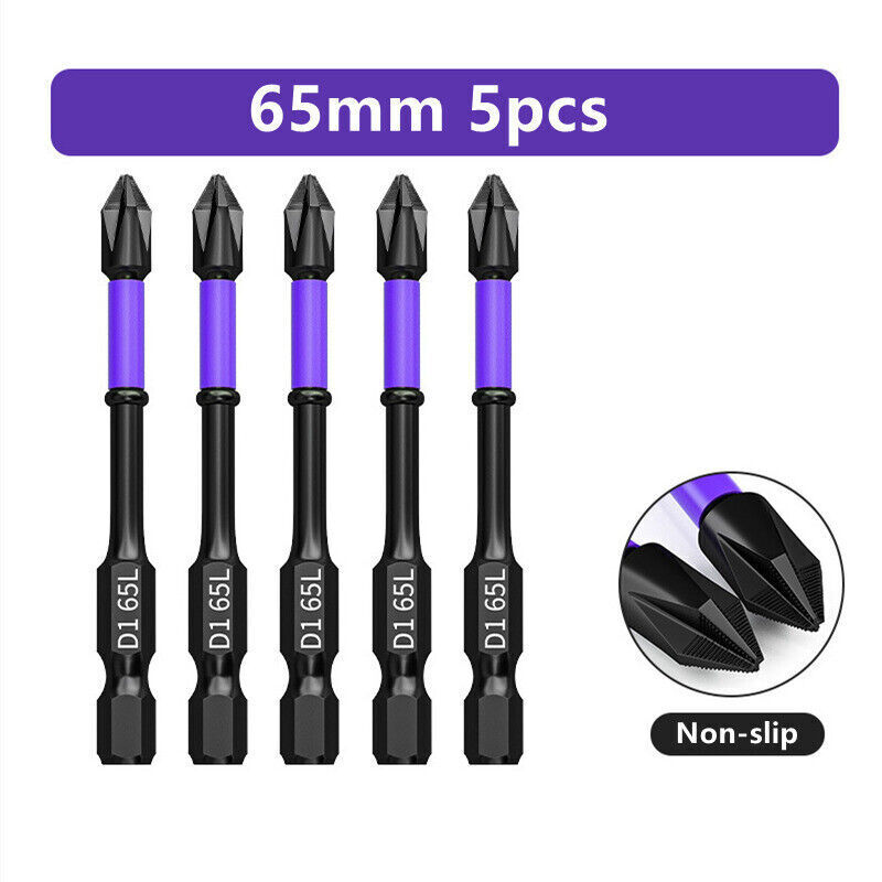 High Hardness Anti-shock Strong Magnetic Non-slip Bits Drill Screwdriver 5pcs