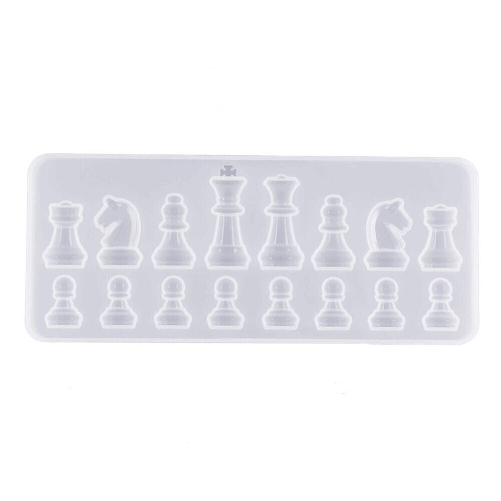 International Chess Checkers Silicone Mould Resin Epoxy Casting DIY Mold Tool