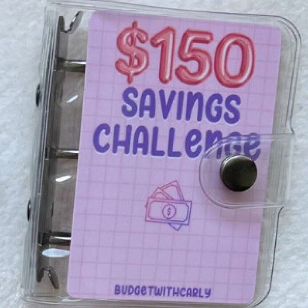 Mini Cash Envelope Challenge Binder Budget Binder Savings Book Save $1000-150