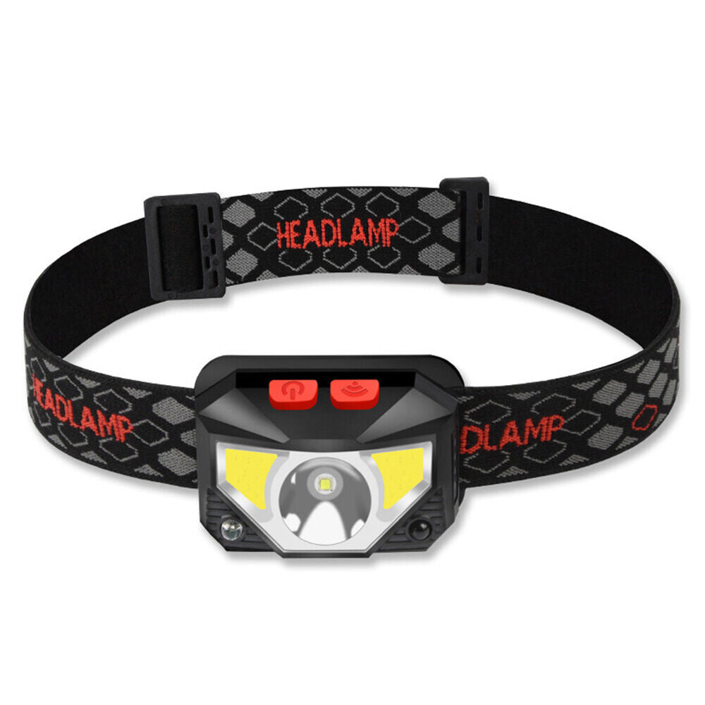 XPG+COB LED Headlamp Wave Induction 1000mAh Waterproof Outdoor Head Flashligh