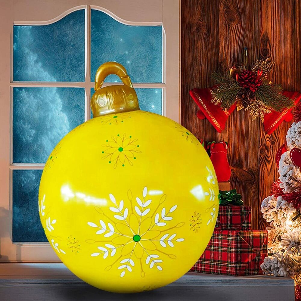 60cm Christmas Inflatables Balls Decorations Outdoor Yard Xmas Decor Balloons