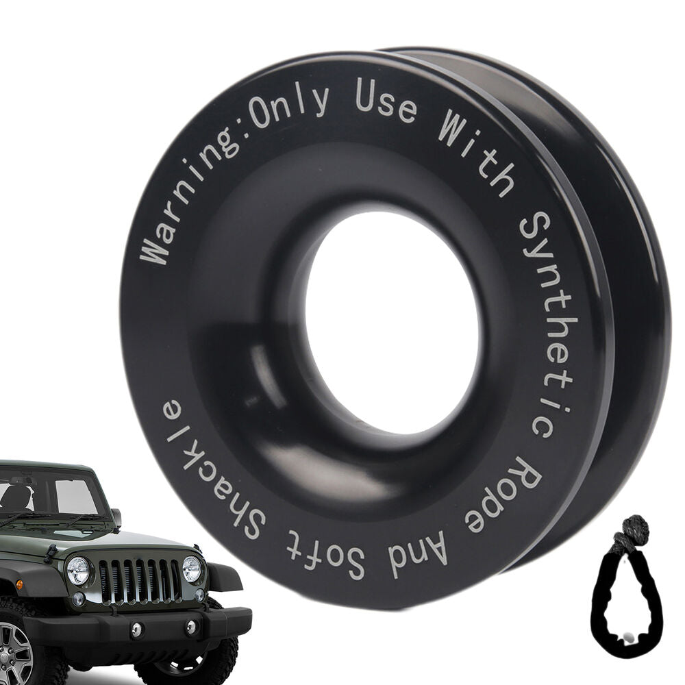 41000lbs Recovery Ring Snatch Block Ring Pulley Soft Shackle Winch Rope Off Road