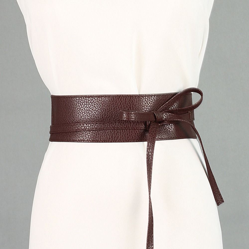 Wrap Corset Waistband Ladies Dress Cummerbands Wide Waist Band Leather Belt