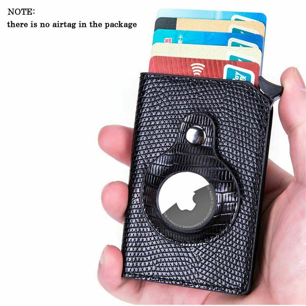 Men Wallet Leather Smart Money Clip Card Holder RFID Blocking For AirTag Cover