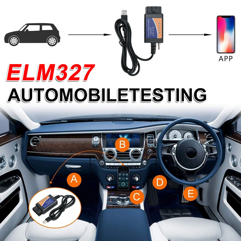 Obd2 Scanner Elm327 Usb Retrofit For Ford Elmconfig Latest Chip Hs-can Forscan