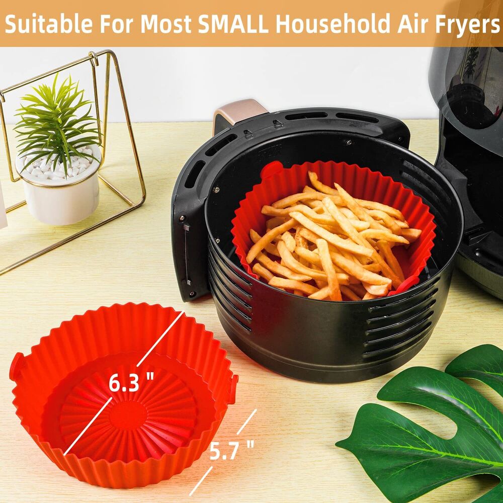 2X Air Fryer Silicone Pot Oven Accessories Replacement for Paper Liners