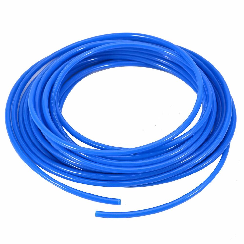 10M 6mm OD 4mm ID PU Air Hose Pipe Tube Blue with Connect Fitting Kit