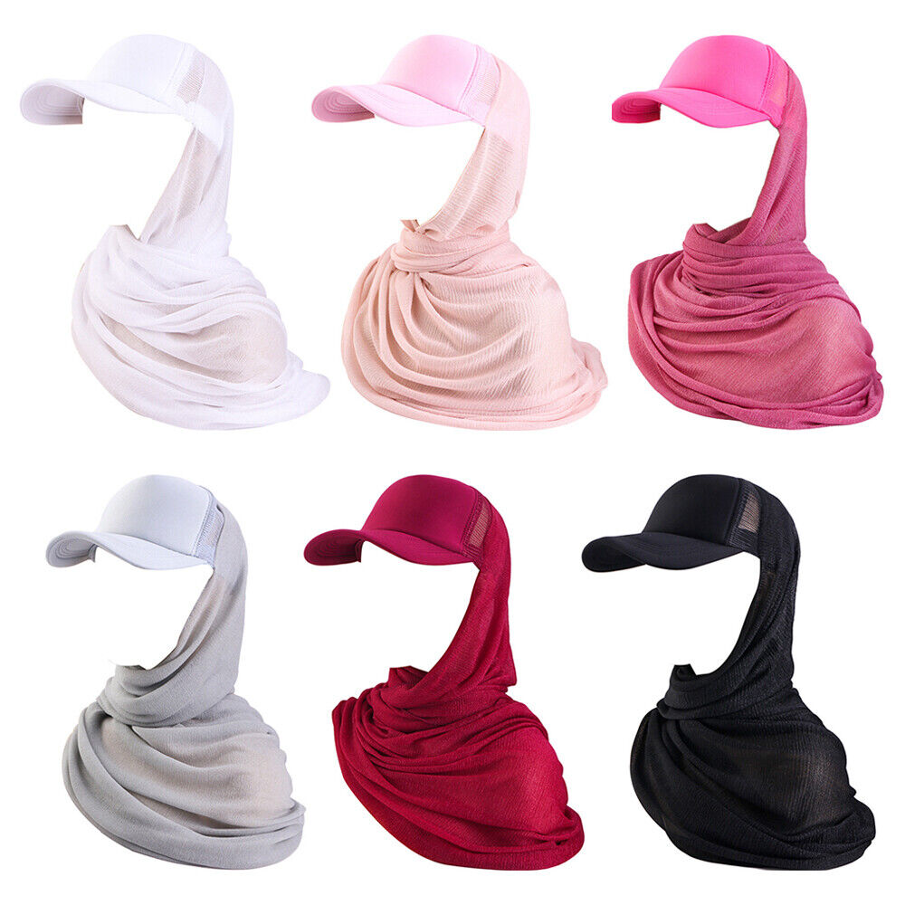 Women Ladies Baseball Hat Cap Hijab Shawl Instant Hijab Bandana Abaya Turban ღ